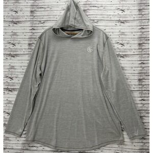 Googan Squad Men's Long Sleeve Fishing Sun Shirt Hoodie Quick Dry Size 2XL Beige